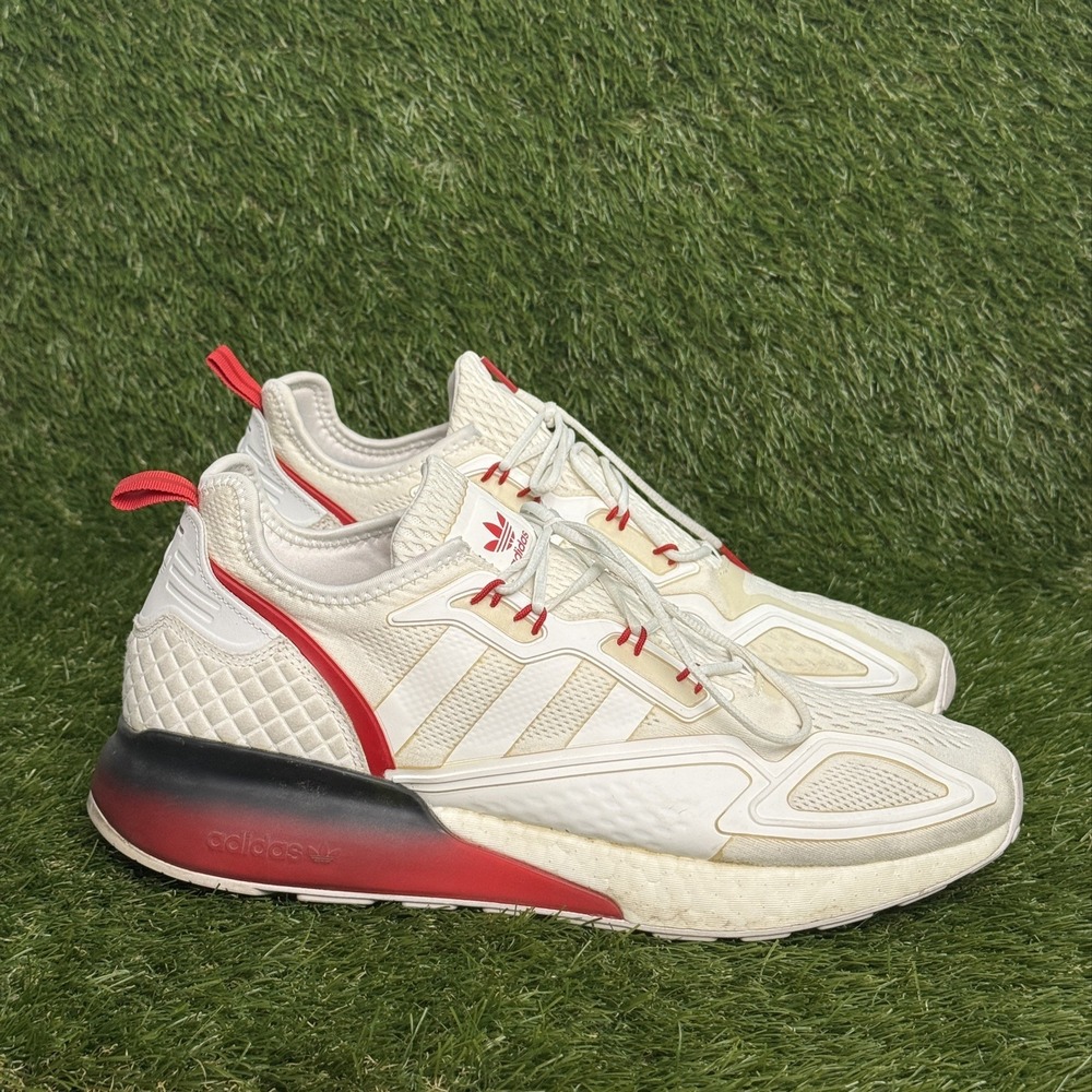 Adidas ZX 2K Boost Gradient Fade Sole Mens Size 13 White Running Shoes FZ4640